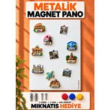 Palamar Magnet Biriktirme Panosu 50X70 cm Saraydüzü Beyaz Metal Manyetik Yüzey Dekoratif Duvar Pano (Mıknatıs Hediyeli) - 50 X 70 CM