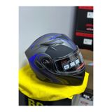 Palas Motor ( motokaskk ) ÇENE AÇILIR MAVİ SİYAH KASK / GÜNEŞ GÖZLÜĞÜ + ECE 22.05 SERTİFİKALI