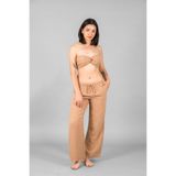 Palazzo Pantolon-Crop Top Takım CAMEL 2XL/3XL