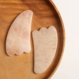 Paleo Pembe Kuvars Gua Sha Doğal Taş Masaj Aleti (1 Adet)