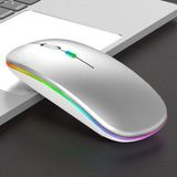 Paleon Rgb Işıklı Bluetooth Kablosuz Mouse(Bluetooth + Dongle Uyumlu - Beyaz