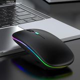 Paleon Rgb Işıklı Bluetooth Kablosuz Mouse(Bluetooth + Dongle Uyumlu - Siyah