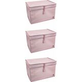 Palera Store Çok Amaçlı Düzenleyici Kutu Organizer Cırt Cırtlı Hurç Mega Plus Boy 40CM x 30CM x 70CM (3 Adet) ( Lisinya )