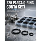 Palera Store Organizer Kutulu O-Ring Conta Seti 225 Parça | Dayanıklı Kauçuk Sızdırmazlık Contaları - Lisinya