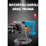 Palera Store Şarjlı ve Yüksek Basınçlı Oto Yıkama Makinesi ve Sulama Tabancası Bahçe Yıkama Makinesi - Lisinya