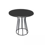 Palermo Yuvarlak Masa Çap 70Cm - (Werzalit, Wermodin Ve Allzalit Tabla) - Siyah