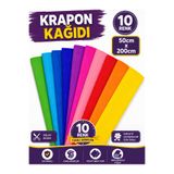 Palet Sanat Grapon Kağıdı 10 Lu Set Karışık Renk Krapon Kağıdı 200 CM
