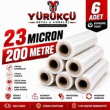 Palet Streç Film 23 Mikron 50 Cm X 200 Metre 6 Adet
