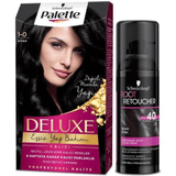 Palette Deluxe 1-0 Siyah Saç Boyası + Schwarzkopf Root Retoucher Siyah Kapatıcı Sprey