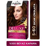 Palette Deluxe 5-60 Sıcak Çikolata 100% Beyaz Kapama Özelliği ile Kalıcı Saç Rengi