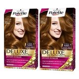 Palette Deluxe 7.554 Altın Karamel 2 Adet Saç Boyası