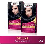 Palette Deluxe Saç Boyası 1-1 Gece Mavisi X 2 Kalıcı Renk ve Derinlemesine Bakım Özelliği - 1.1
