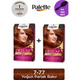 Palette Deluxe Saç Boyası 2'li + Gliss Tarak 7-77-yogun-bakir