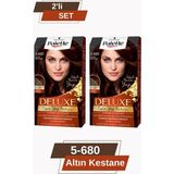 Palette Deluxe Saç Boyası 5-680 Altın Kestane x 2 Uzun Süre Kalıcı Krem Formu ile Derinlemesine Bakım