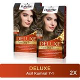 Palette Deluxe Saç Boyası 7-1 Asil Kumral Yoğun Renkler Krem Form 99 ml Derinlemesine Bakım - 7.1