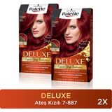 Palette Deluxe Saç Boyası Yoğun Renkler 7-887 Ateş Kızılı Krem Formda Derinlemesine Bakım - 7.887