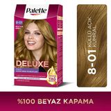 Palette Deluxe Yoğun Renkler Saç Boyası Küllü Açık Kumral 8-01 4 Adet