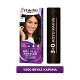 Palette Göz Alıcı Renk Saç Boyas 3-0 Koyu Kahve Pentanol & Besleyici Yağ İçeren Saç Boyası 50 ML