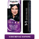 Palette Göz Alıcı Renkler 1-1 Gece Mavisi Pentanol Besleyici Yağ İçeren 115 ml Saç Boyası