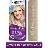Palette Göz Alıcı Renkler 10-1 Küllü Açık Sarı Saç Boyası 4 Ton Açma Güçlü Bakım Özelliği