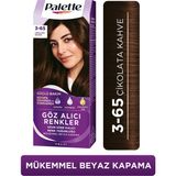 Palette Göz Alıcı Renkler 3-65 Çikolata Kahve Pentanol Besleyici Yağ İçeren 115 ml Saç Boyası