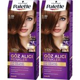 Palette Göz Alıcı Renkler 5-68 Kestane 2 Parça Amonyaksız Saç Boyası Uzun Süre Kalıcı Etki