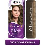 Palette Göz Alıcı Renkler 7-1 Küllü Kumral Pentanol Besleyici Yağ İçeren 115 ml Saç Boyası