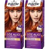 Palette Göz Alıcı Renkler 7-77 Yoğun Bakır 2'li 7-77-kumral-yogun-bakir