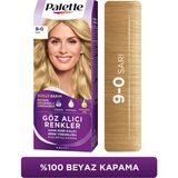 Palette Göz Alıcı Renkler 9-0 Sarı Pentanol Besleyici Yağ İçeren 115 ml Saç Boyası