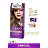 Palette Göz Alıcı Renkler Saç Boyası 7-0 Kumral Pentanol & Besleyici Yağ İçeren Saç Boyası 115 ml
