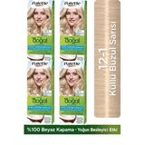 Palette Kalıcı Doğal Renkler 12-1 Küllü Buzul Sarısı Saç Boyası 4'lü Paket