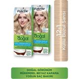 Palette Kalıcı Doğal Renkler 12-1 Küllü Buzul Sarısı Tüp Krem Saç Boyası x 2 Adet Kalıcı Etki