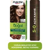 Palette Kalici Dogal Renkler 5-0 Acik Kahve Sac Boyasi Kakao Yagi & Yulaf Cekirdegi Ozu İle