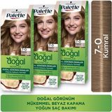 Palette Kalıcı Doğal Renkler 7-0 Kumral Krem Saç Boyası x 3 Yoğun Besleyici Etki