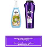 Palette Kalıcı Doğal Renkler Renk Açıcı Sprey+ Gliss Intense Therapy Saç Bakım Şampuanı 500 Ml