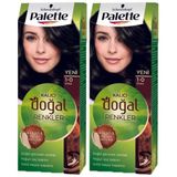Palette Natural Colors 1-0 Siyah 4'lü Saç Boyası