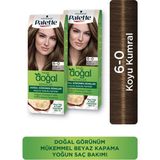 Palette Natural Colors Kalıcı Doğal Renkler 6-0 Koyu Kumral 2 Adet Saç Boyası