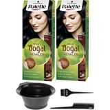 Palette Naturel 1-1 Gece Mavisi 2 'li Saç Boyası+Saç Boyama Seti