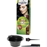 Palette Naturel 1-1 Gece Mavisi Saç Boyası+Saç Boyama Seti