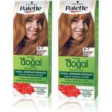 Palette Saç Boyası 9-7 Doğal Açık Bakır Argan Yağlı Besleyici Formül 2 Adet