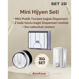 Palex 3 Lü Hijyen Seti ( Sıvı Sabunluk+Tuvalet Kağıt Dispenseri+ Z Katlı Havlu Dispenseri ) - Krom Kaplama