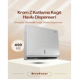 Palex Bivopazar Krom Z Katlama Kağıt Havlu Dispenseri 400 Lü Gümüş