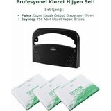 Palex Klozet Kapak Örtüsü Dispenseri Siyah+ 3 × 250 Adet Klozet Kapak Örtüsü Seti