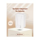 Palex Sıvı Sabunluk ( Sıvı Sabun Dispenseri) Duvara Monte 500 cc Beyaz