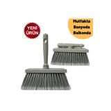 Palifix Minik Saplı Çok Amaçlı Pratik Temizlik Fırçası Banyo Mutfak Balkon Araba Araç Süpürgesi