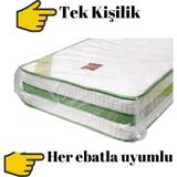Palifix Ultra Kalın Naylon Yatak Koruma Poşeti Tek Kişilik 130x240 Ölçü ile Her Ebata Uyumlu