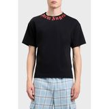 Palm Angels % 100 Pamuk Logo Baskılı Regular Fit Bisiklet Yaka T Shirt Erkek T Shirt PMAA109S26JER008 - Siyah