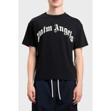 Palm Angels % 100 Pamuk Logo Baskılı Regular Fit Bisiklet Yaka T Shirt Erkek T Shirt PMAA109S26JER00G - Siyah