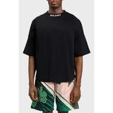 Palm Angels % 100 Pamuk Oversize Fit Logo Baskılı Bisiklet Yaka T Shirt Erkek T Shirt PMAA10BS26JER001 - Siyah