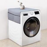 Palm Design Çamaşır Makinesi Koruyucu Örtü 4 Cepli Banyo Düzenleyici Organizer Su Geçirmez Örtü (Gri)